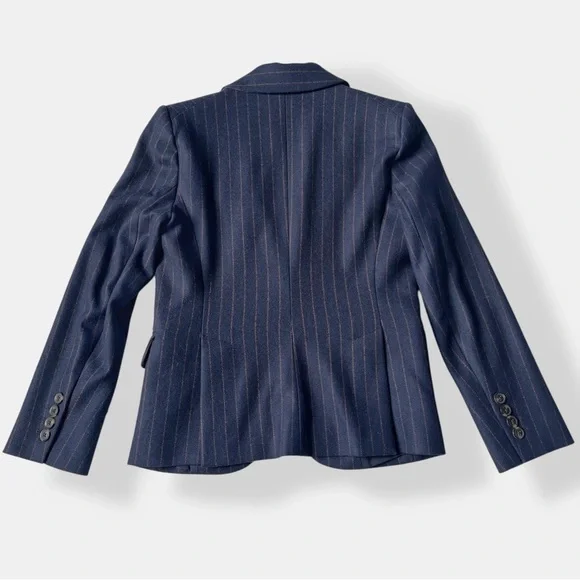 Veronica Beard Tyra Dickey Navy Pinstripe Blazer Jacket Preppy Academia Size 2 - Picture 10 of 15